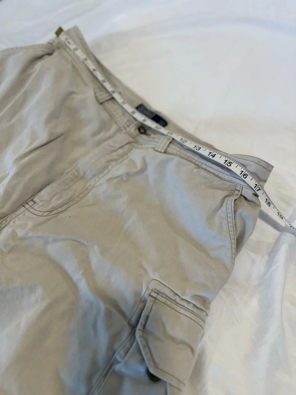 Polo Ralph Lauren Gellar Classic-Fit Twill Sz:36 beige Baggy Cargo Shorts.